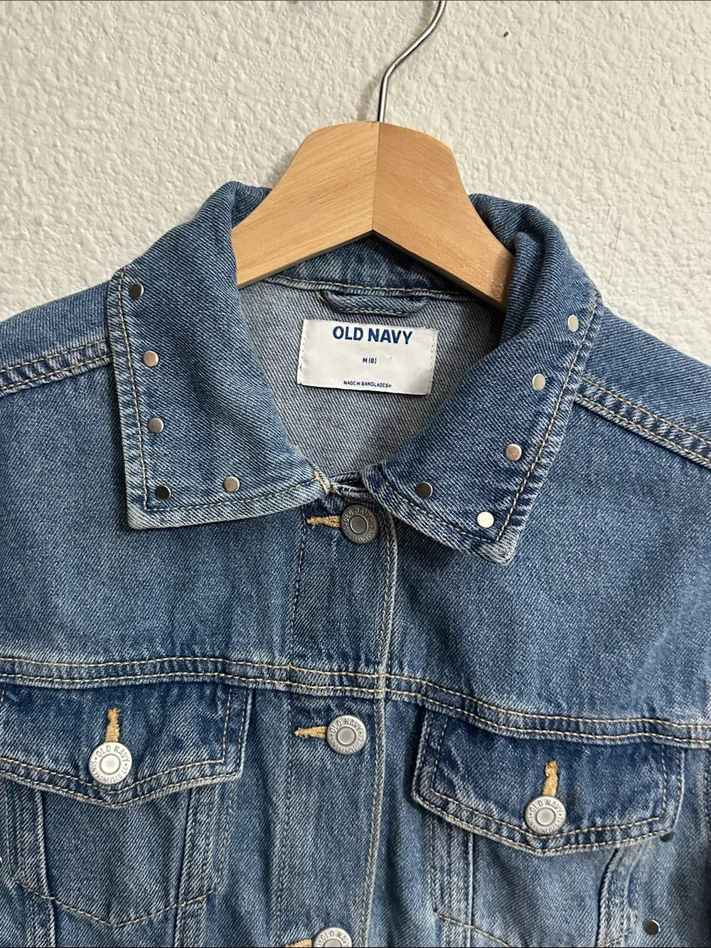NEW Old Navy Youth Girls Denim Jean Jackets Snap Button Cotton Pockets Medium 8
